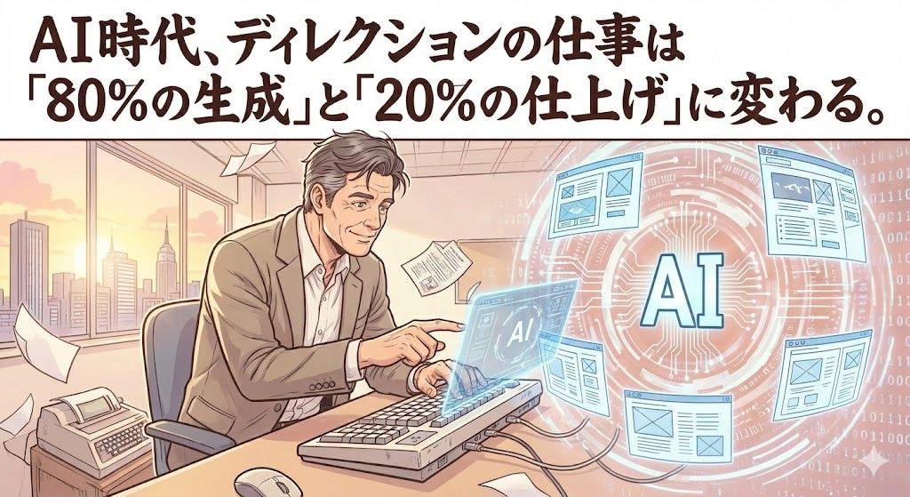 AI時代、ディレクションの仕事は「80%の生成」と「20%の仕上げ」に変わる